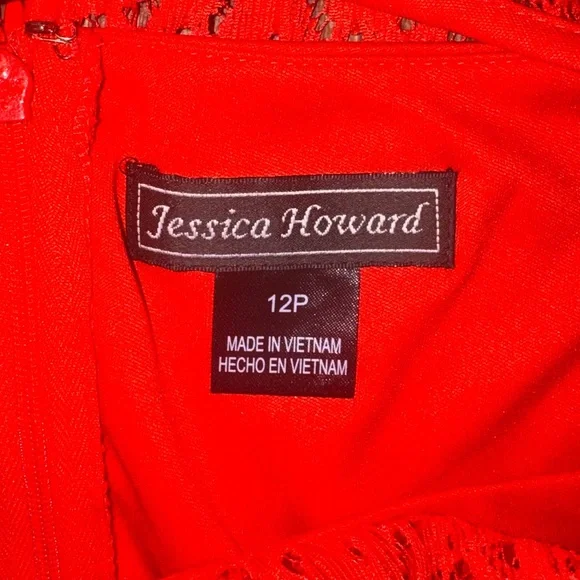 Jessica Howard Red Midi Dress 12P - Picture 2 of 4